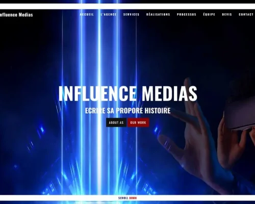 influence-medias : website exemple BY ebdesigns
