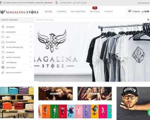 MAGALINA STORE : website exemple BY eb designs