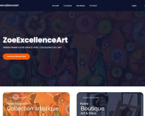 Zoeexcellenceart : un site fait par eb designs |agence de design graphique